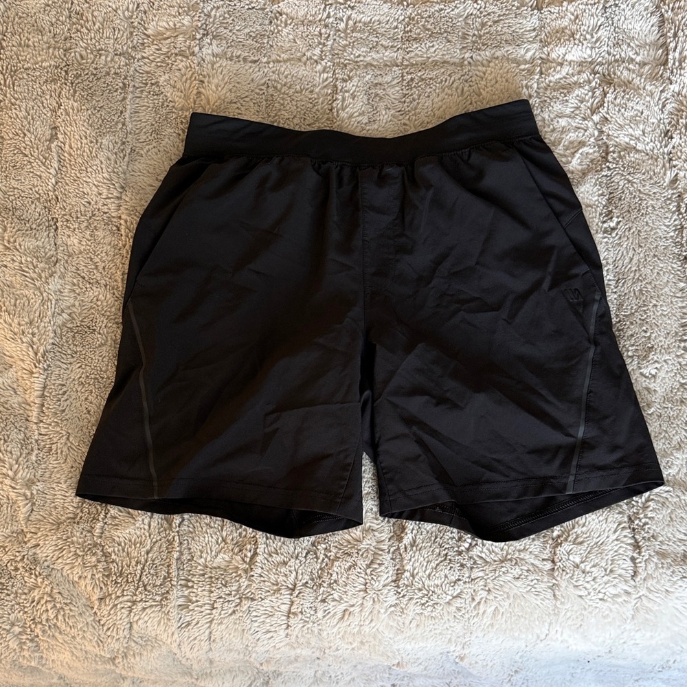 VRST Men's Black Athletic Training Shorts
